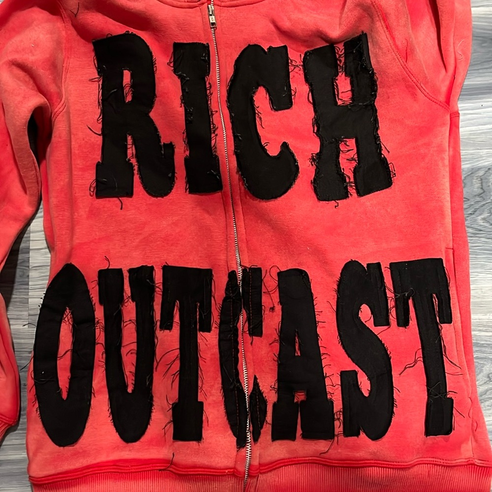 Acid wash richout outcast hoodie size small